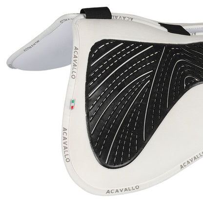 Acavallo - Half pad, memory foam, ruskind, kunstigt lammeskind, gel grip, flat