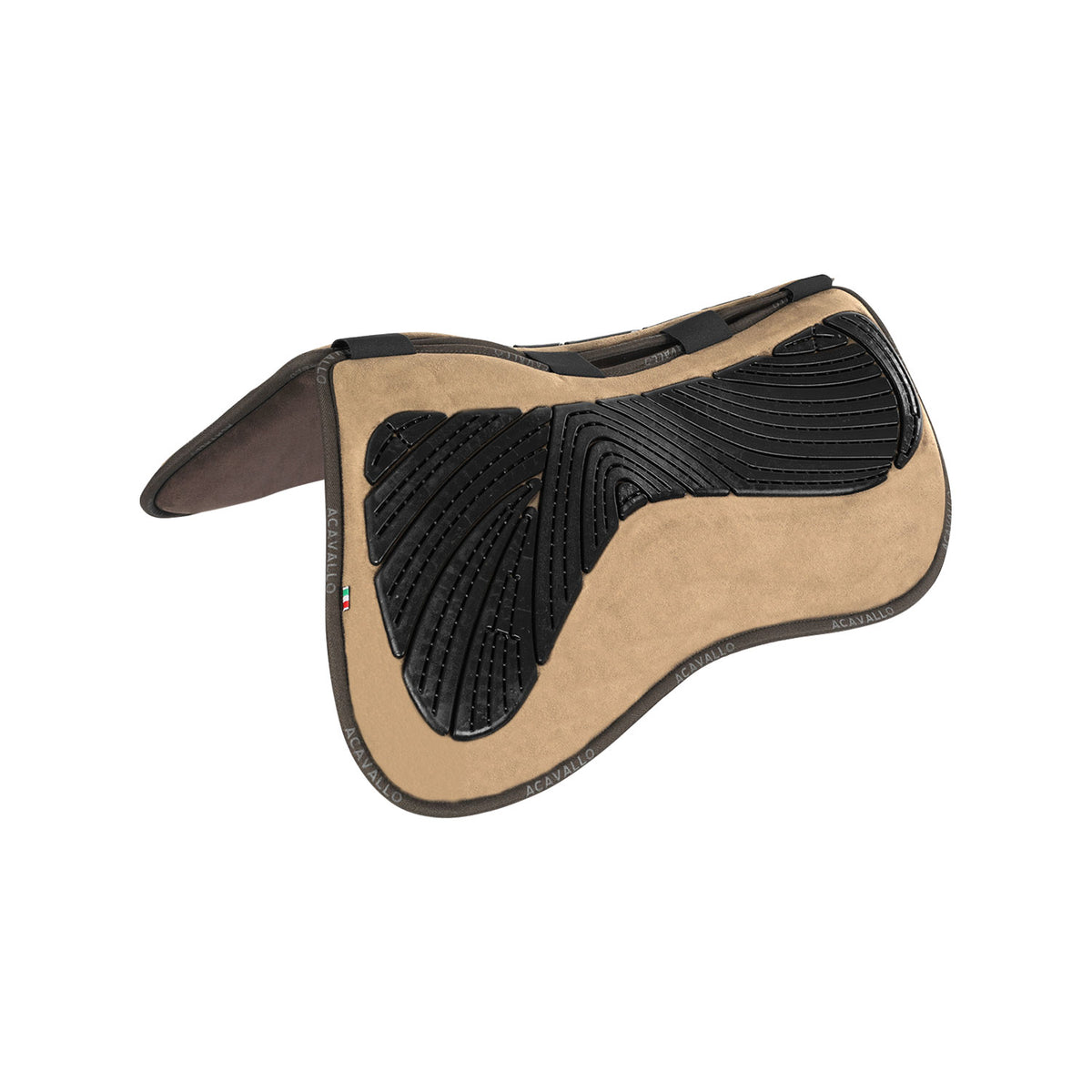 Acavallo - Half pad, memory foam, ruskind, kunstigt lammeskind, gel grip, flat
