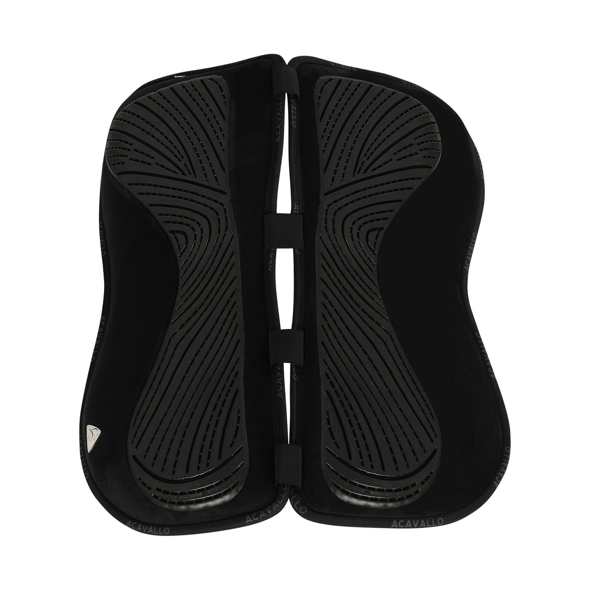 Acavallo - Half pad, memory foam, ruskind, kunstigt lammeskind, gel grip, flat
