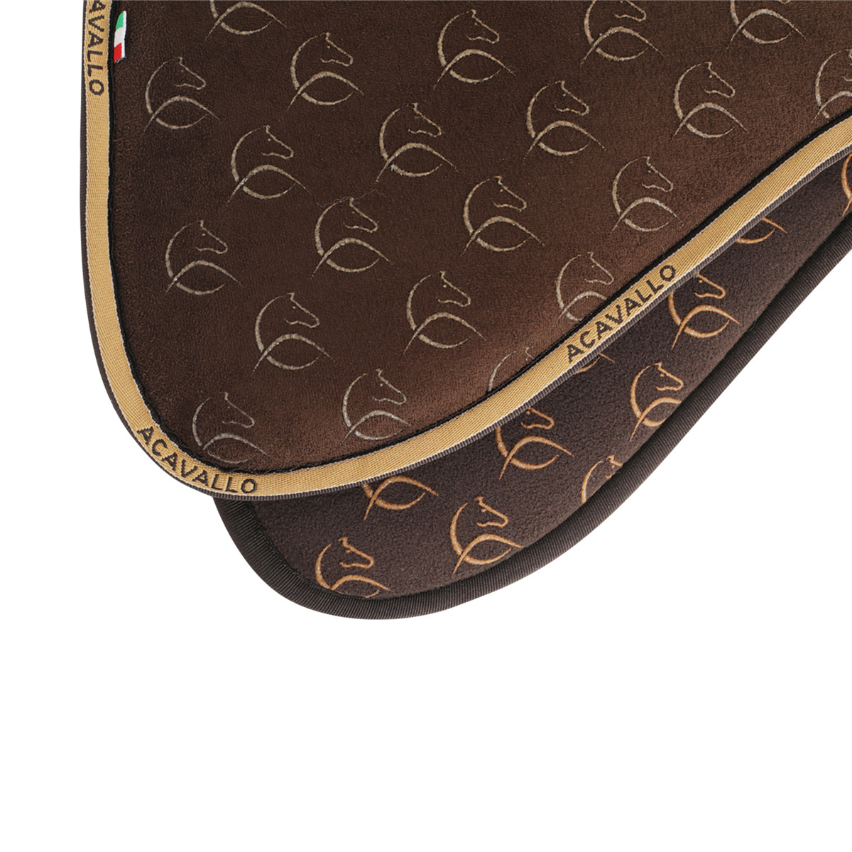 Acavallo - Underlag, memory foam, dressur, ruskind, silikone grip, flat