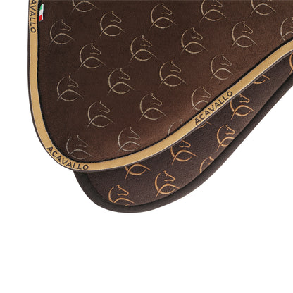 Acavallo - Underlag, memory foam, dressur, ruskind, silikone grip, flat