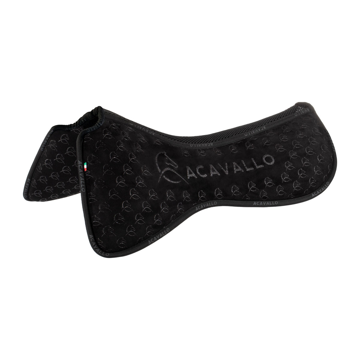 Acavallo - Underlag, memory foam, dressur, ruskind, indvendig silikone grip, flat