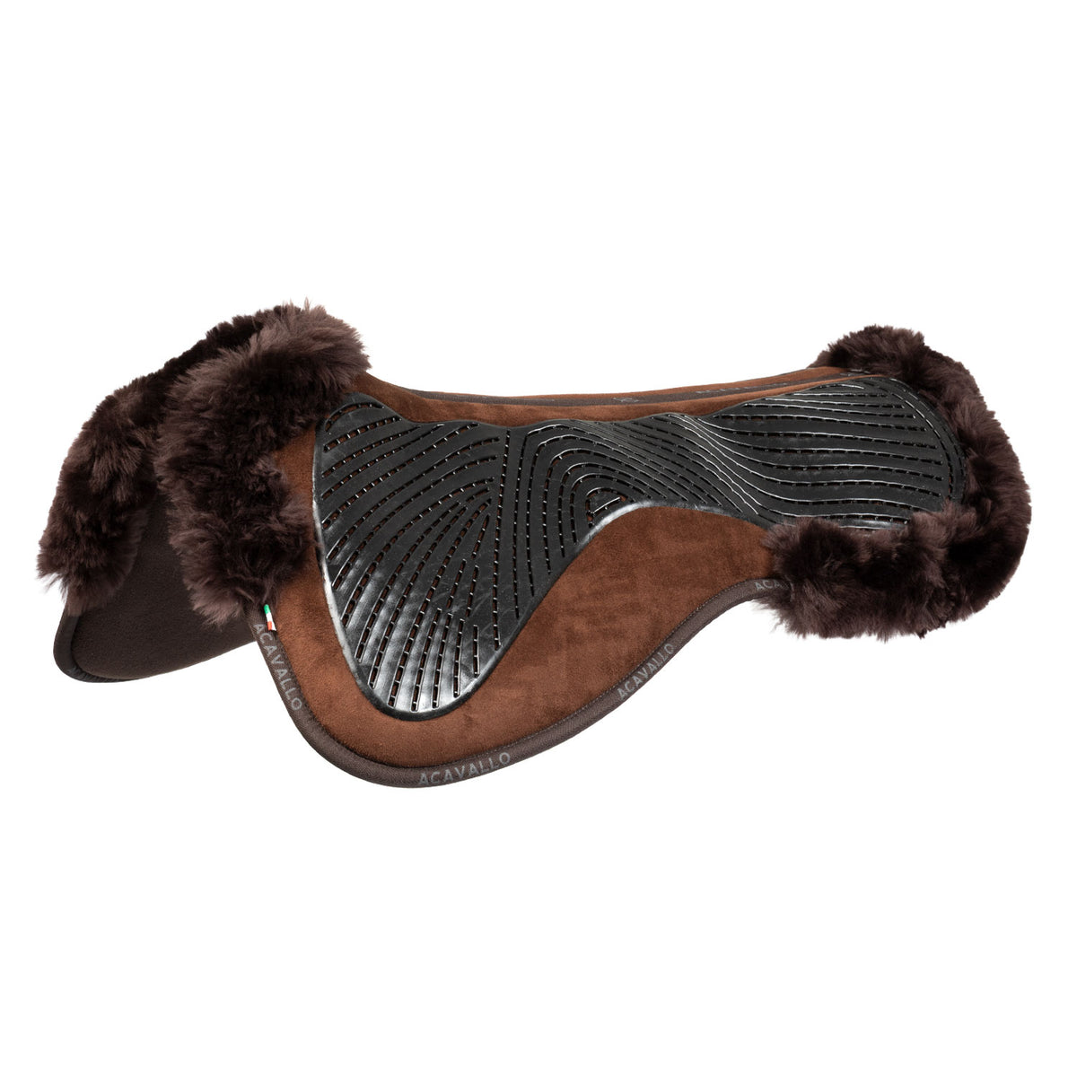 Acavallo - Dressurunderlag, memory foam, cut-out lammeskind, gel grip, flat