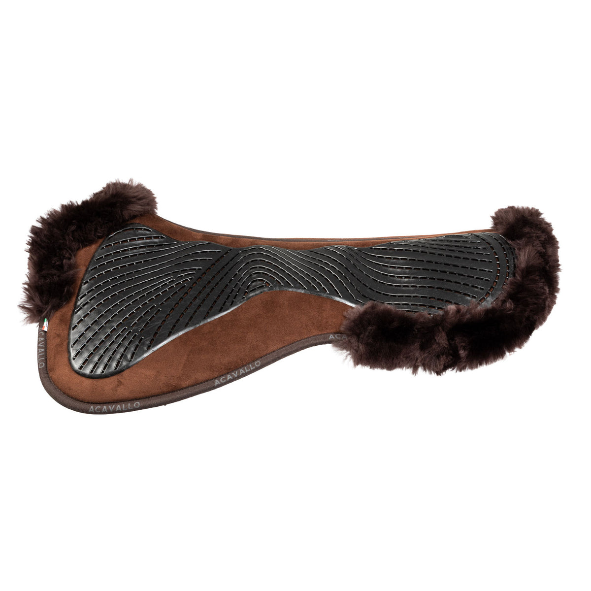 Acavallo - Dressurunderlag, memory foam, cut-out lammeskind, gel grip, flat