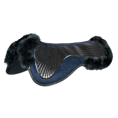 Acavallo - Dressurunderlag, memory foam, cut-out lammeskind, gel grip, flat