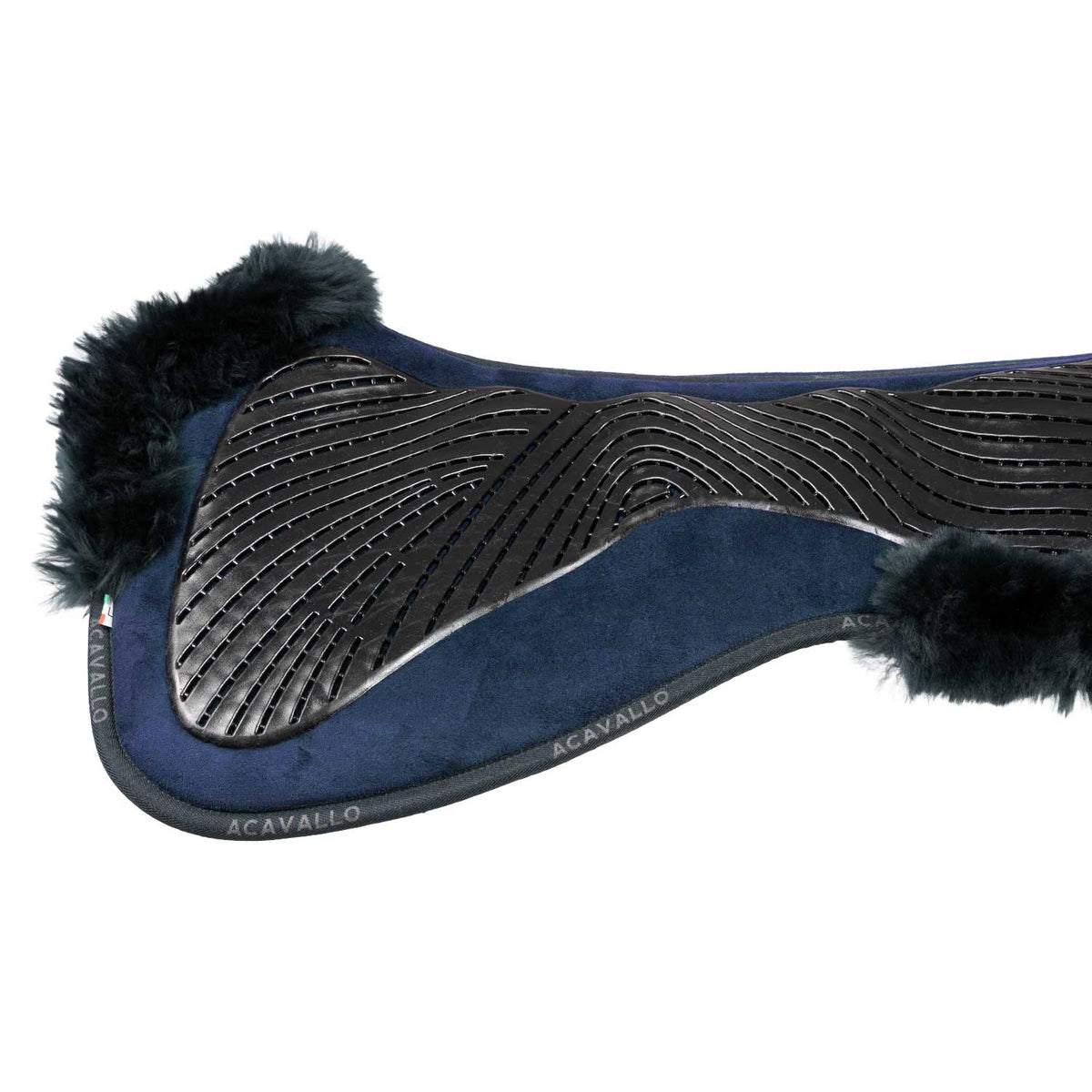 Acavallo - Dressurunderlag, memory foam, cut-out lammeskind, gel grip, flat