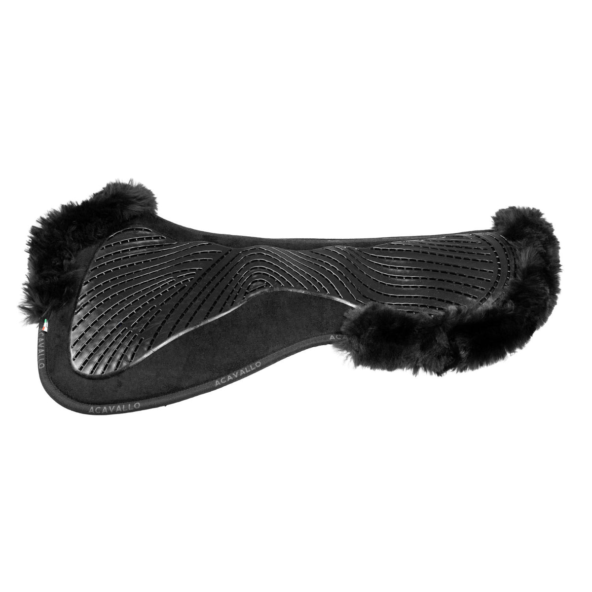 Acavallo - Dressurunderlag, memory foam, cut-out lammeskind, gel grip, flat