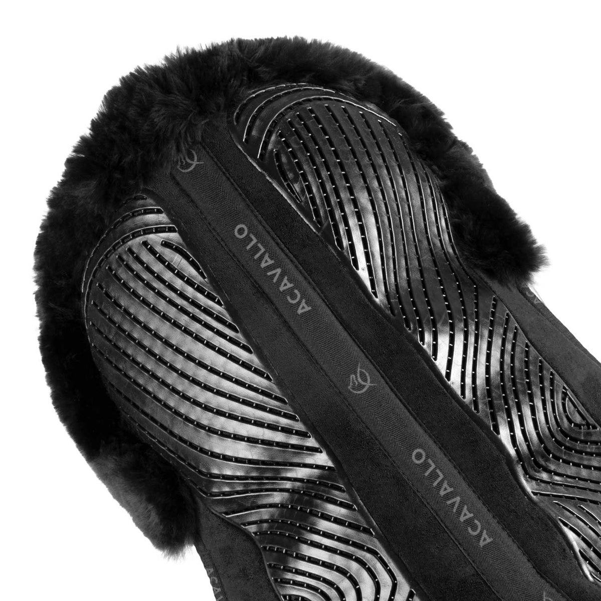 Acavallo - Dressurunderlag, memory foam, cut-out lammeskind, gel grip, flat