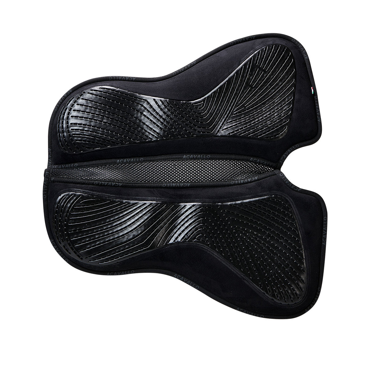 Acavallo - Underlag, memory foam, dressur, ruskind, dobbeltsidet grip, flat