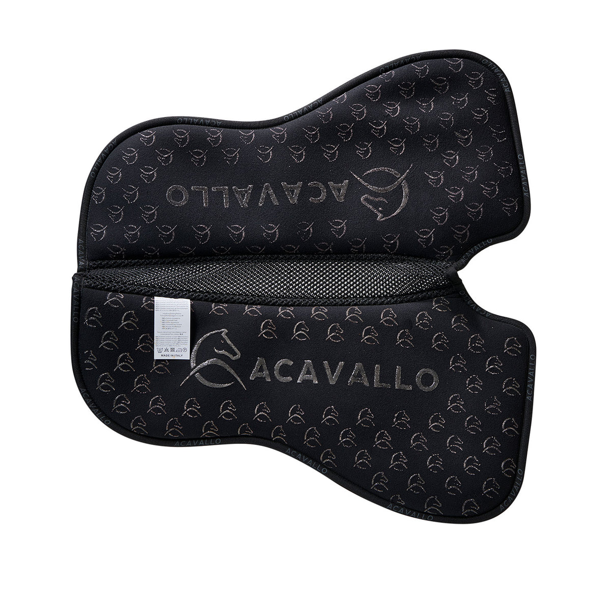 Acavallo - Underlag, memory foam, dressur, ruskind, dobbeltsidet grip, flat