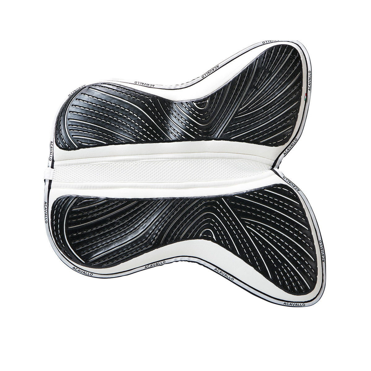 Acavallo - Underlag, memory foam, close contact, ruskind, gel grip, flat (3D)