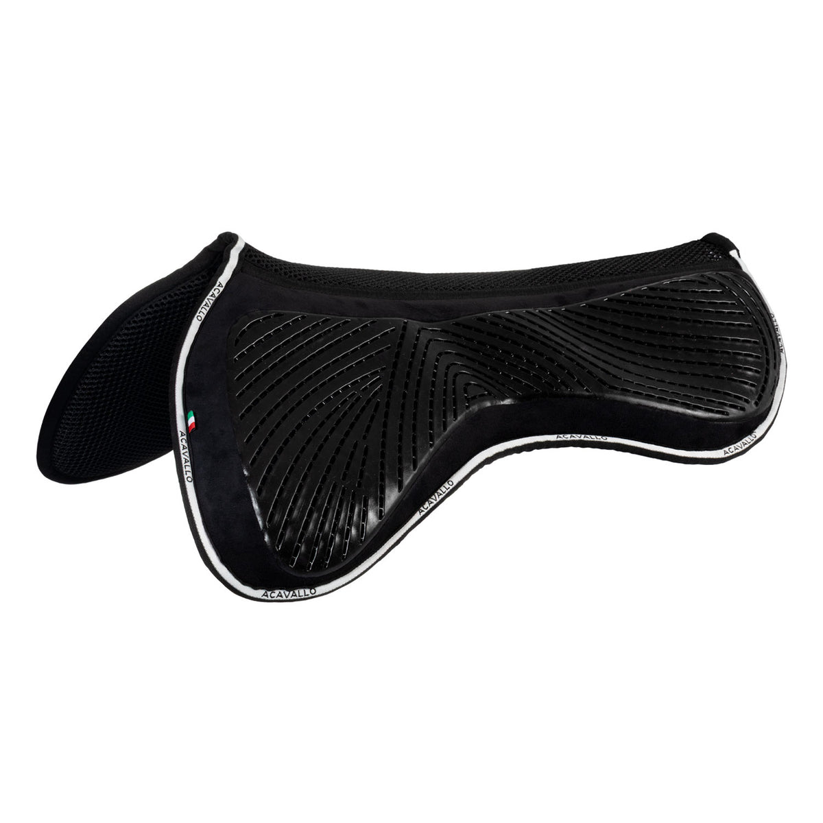Acavallo - Underlag, memory foam, close contact, ruskind, gel grip, flat (3D)