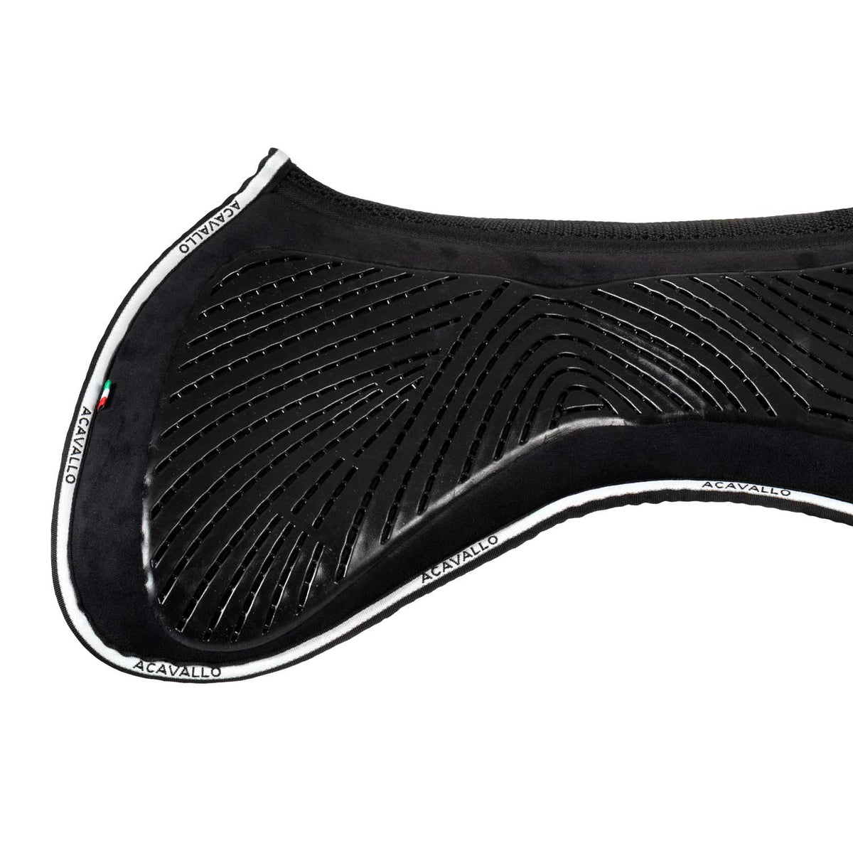 Acavallo - Underlag, memory foam, close contact, ruskind, gel grip, flat (3D)