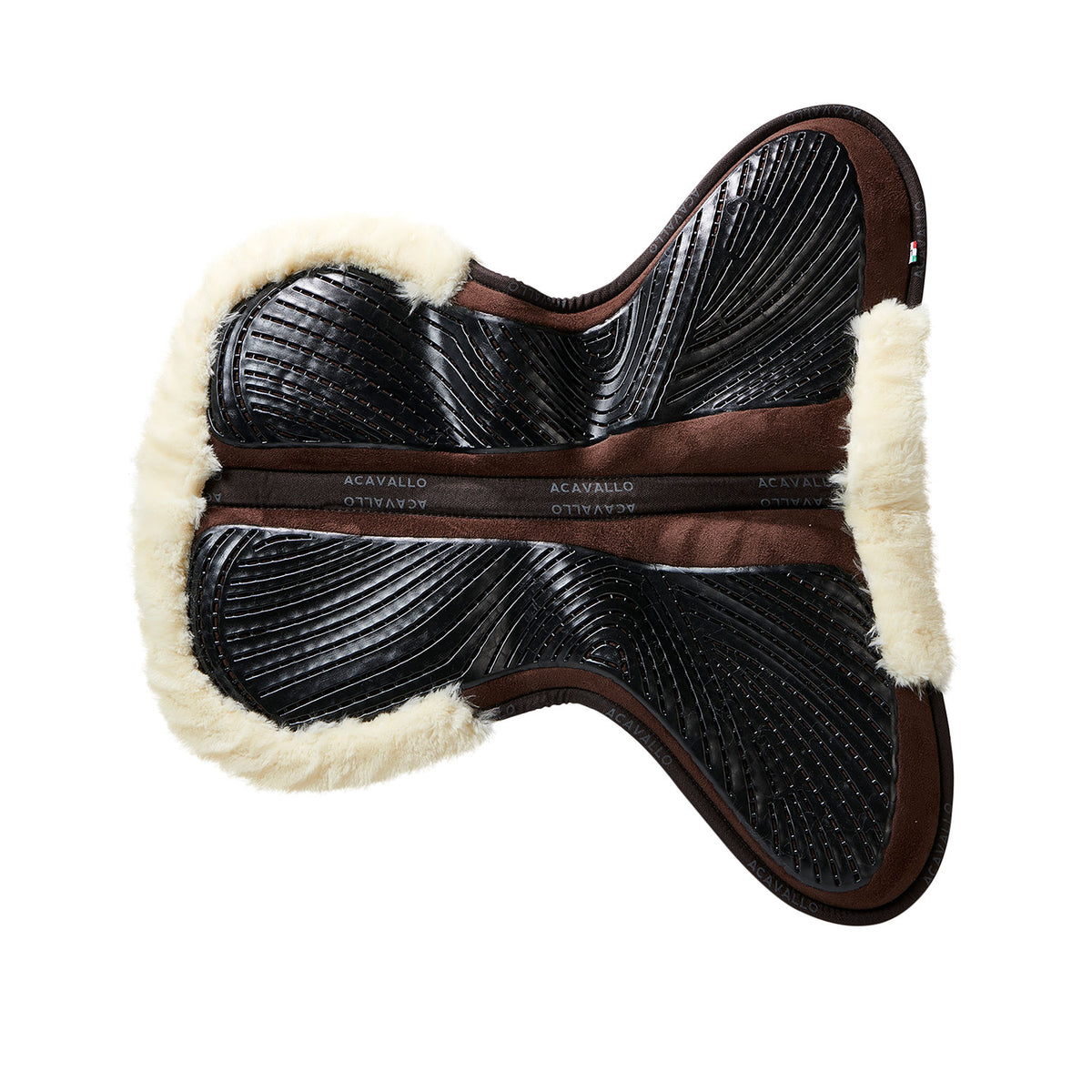 Acavallo - Underlag, memory foam, close contact, cut-out kunstigt lammeskind, gel grip, flat