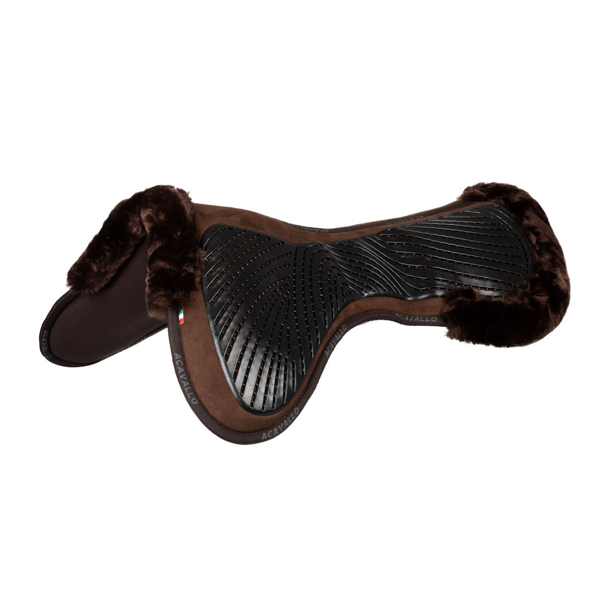 Acavallo - Underlag, memory foam, close contact, cut-out kunstigt lammeskind, gel grip, flat