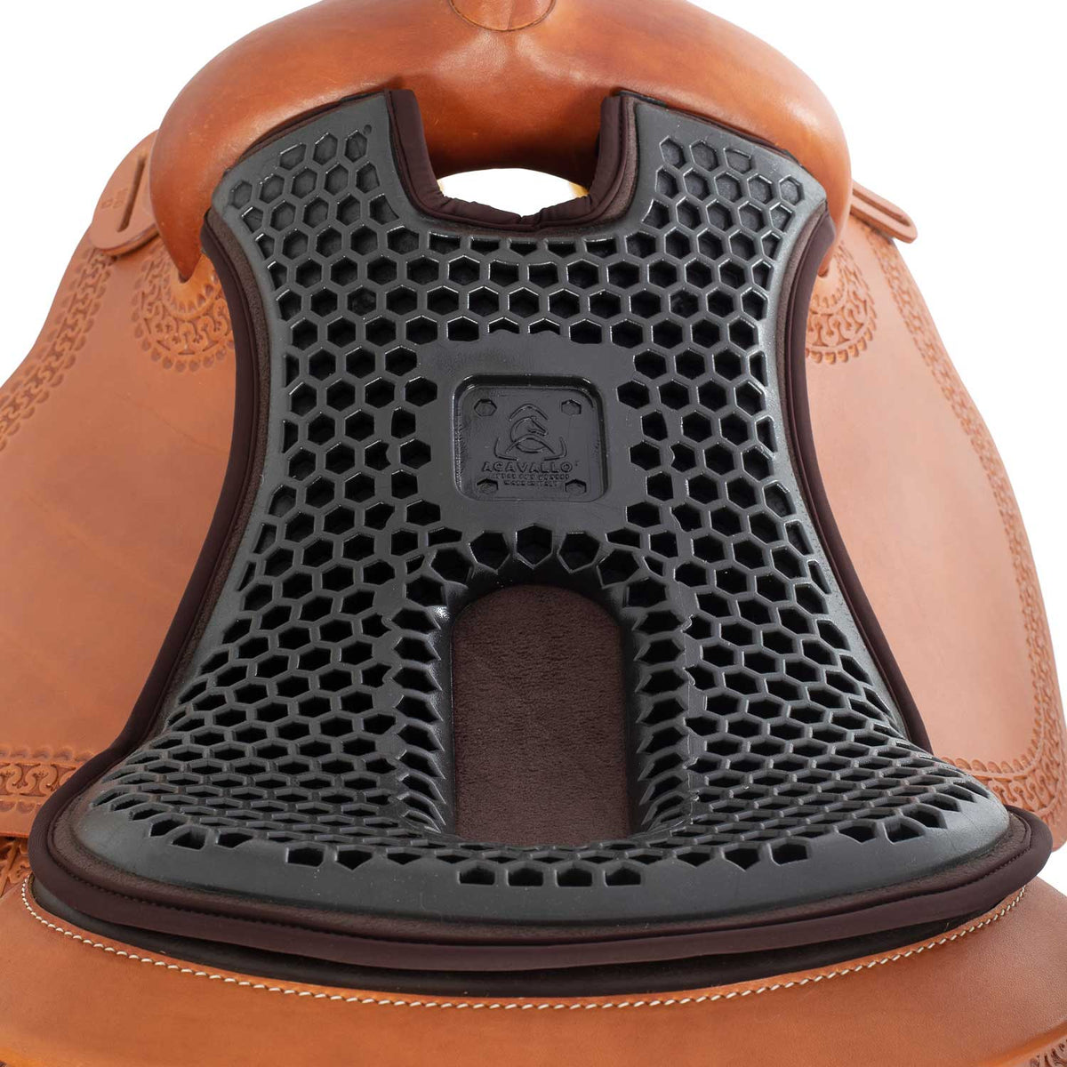 Acavallo - Sædehynde, Ortho-Coccyx, western, Hexagonal gel-out, Dri-lex 20 mm