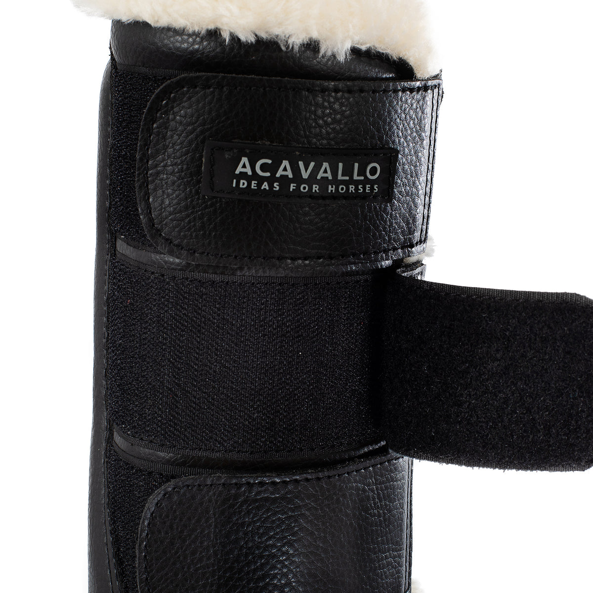 Acavallo - Gamacher, bagben, kunstigt lammeskind, 3 velcroremme