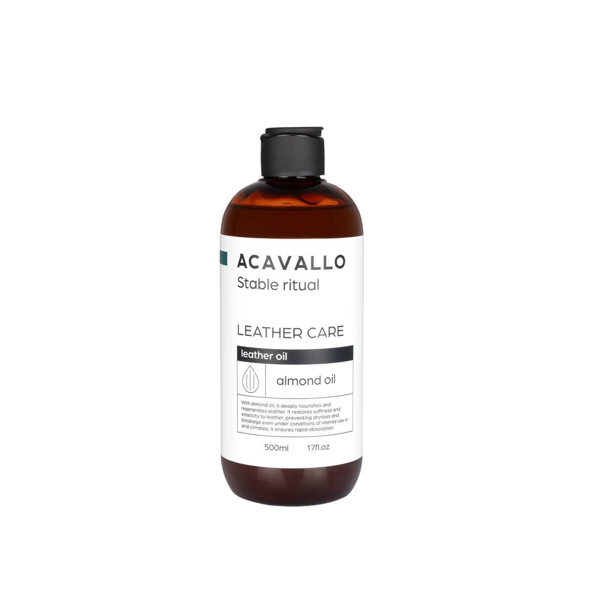 Acavallo - Læderolie, mandel, 500 ml (glycerin)
