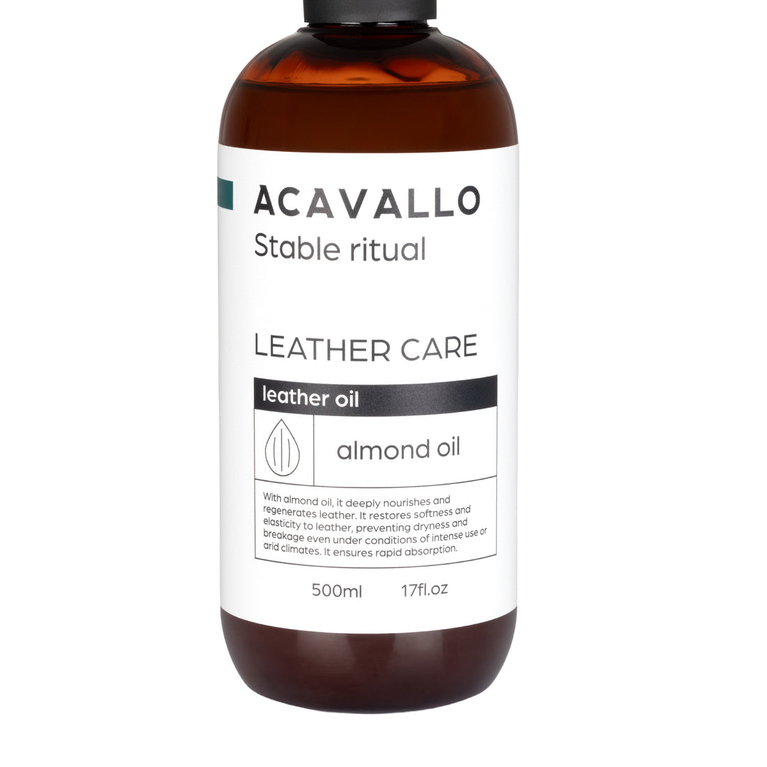 Acavallo - Læderolie, mandel, 500 ml (glycerin)