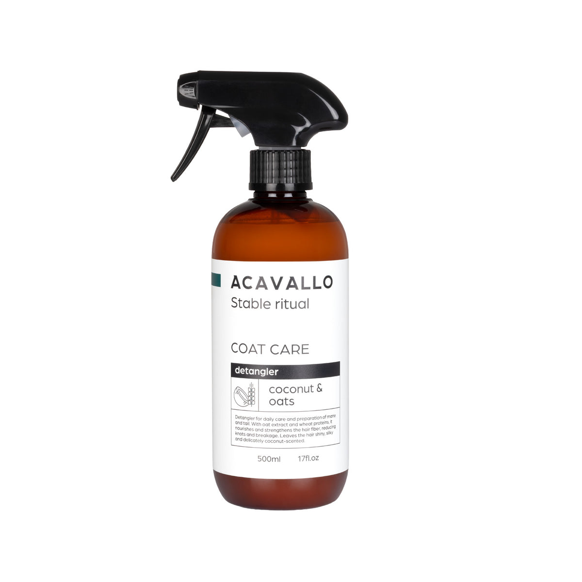 Acavallo - Manke- og halespray, kokos, havre og biotin, 500 ml