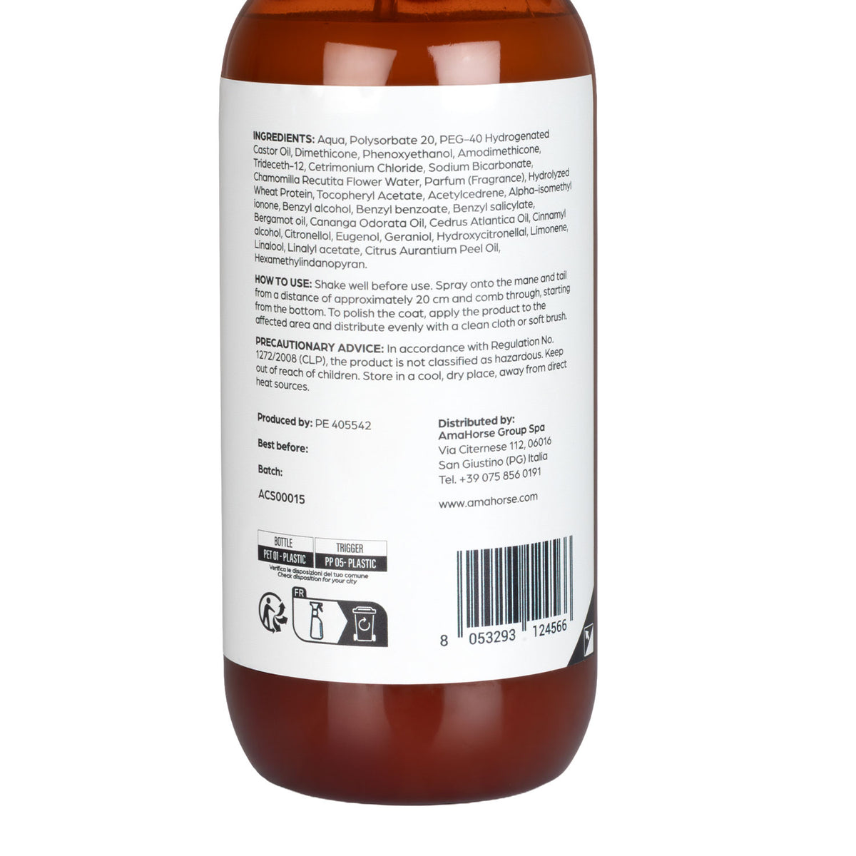 Acavallo - Manke- og halespray, honning og vanilje, 500 ml