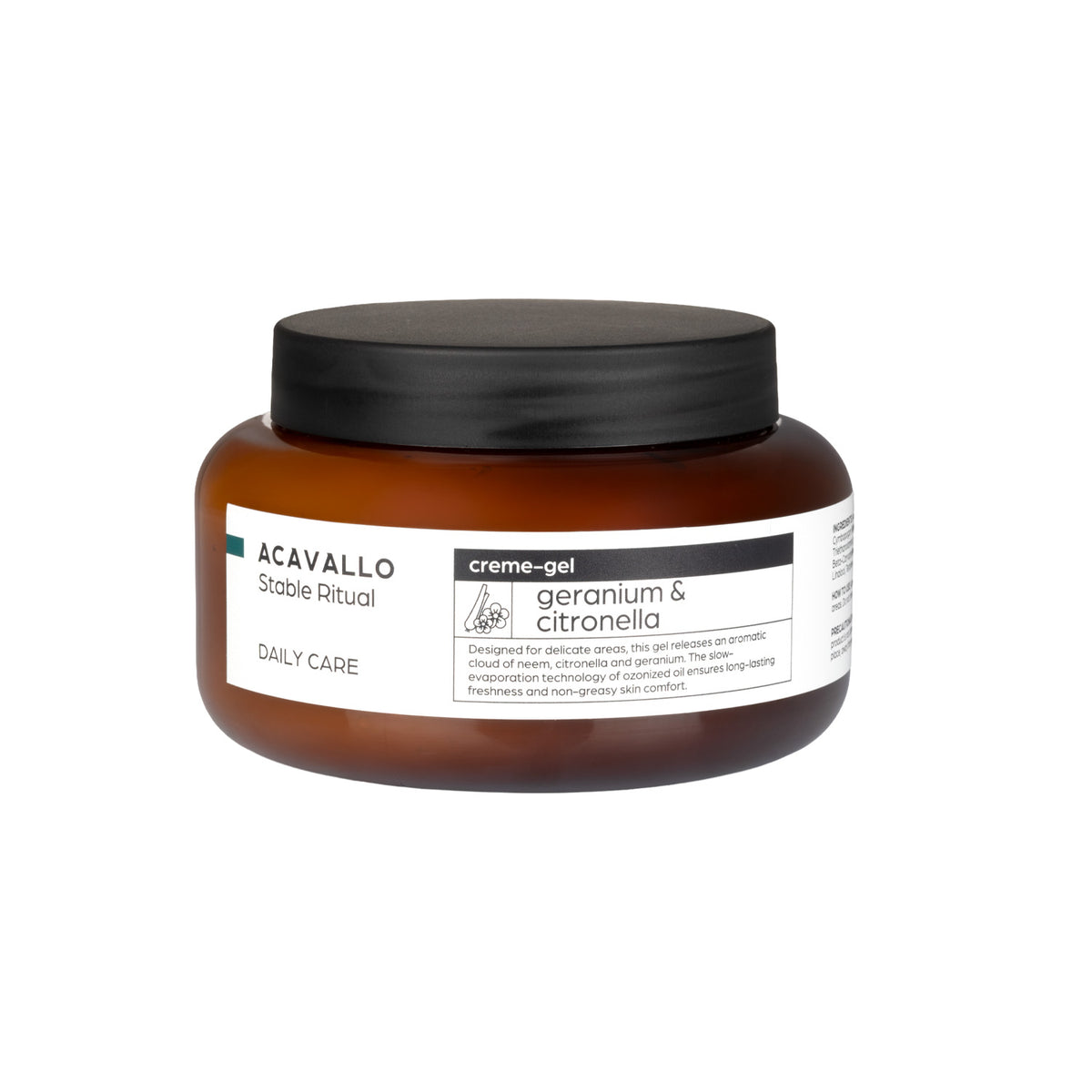 Acavallo - Insekt-gelcreme, citronella, neem og ozon, 500 ml