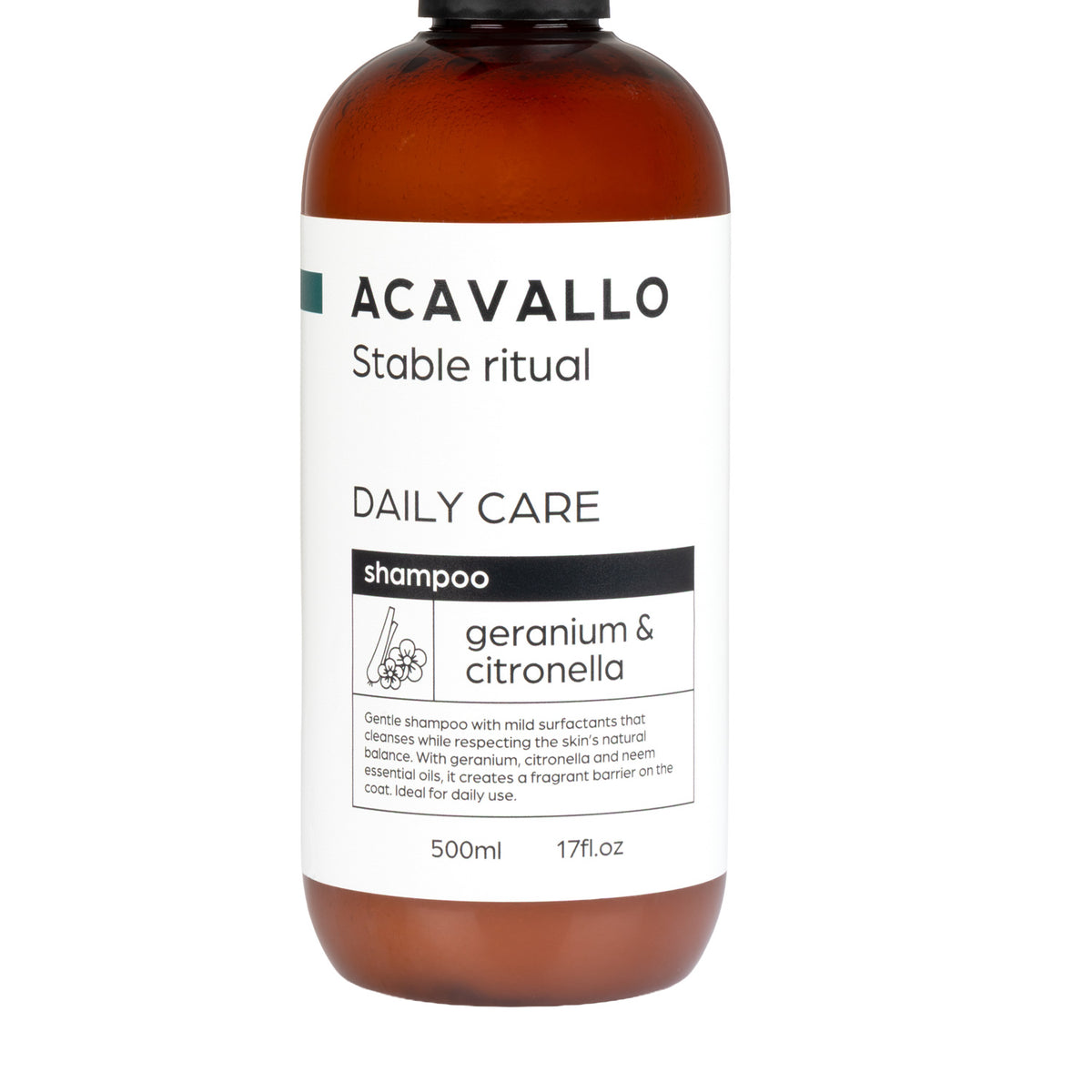 Acavallo - Insektshampoo, citronella, geranium og neem, 500 ml
