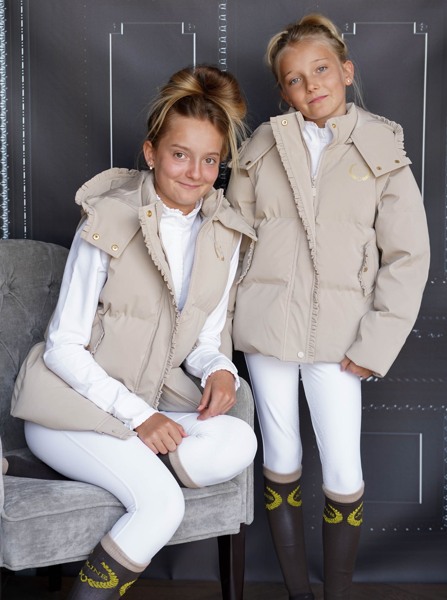 Joline - Vinter jakke/vest, beige