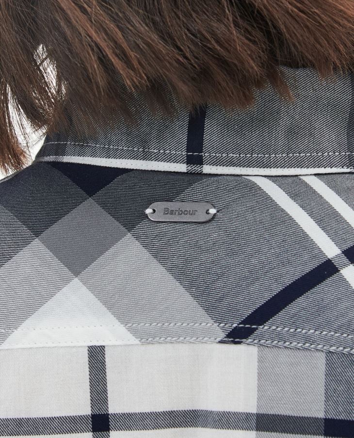 Barbour - Skjorte, Dame, Bredon Check - Monochrome Tartan