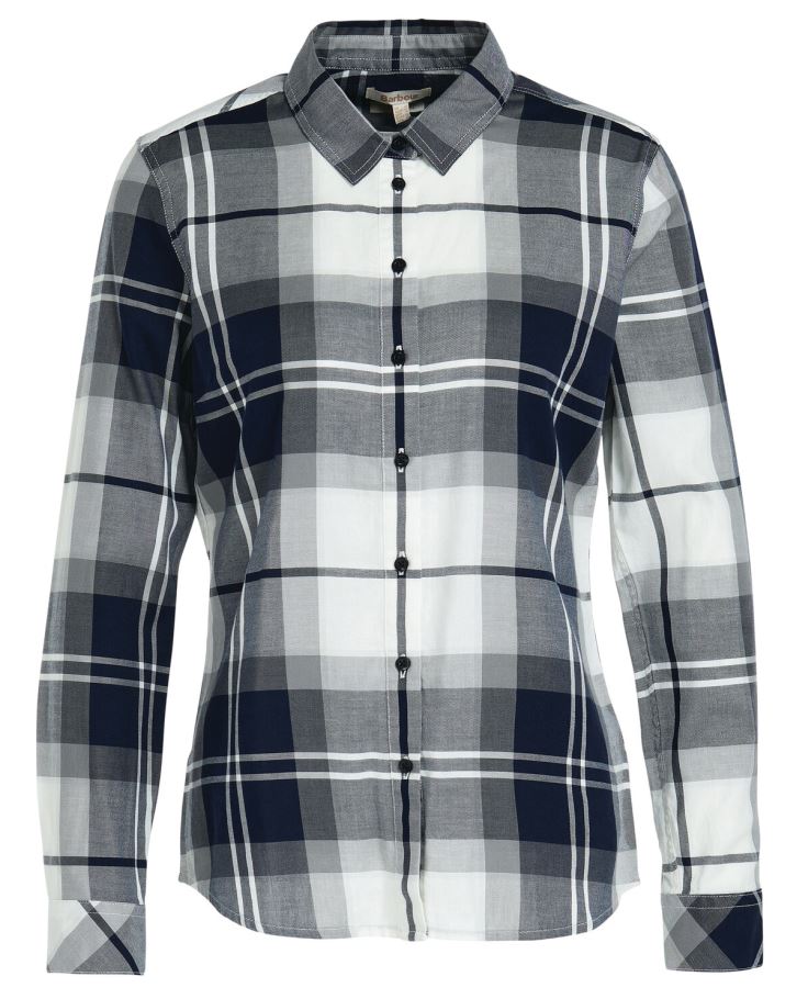 Barbour - Skjorte, Dame, Bredon Check - Monochrome Tartan