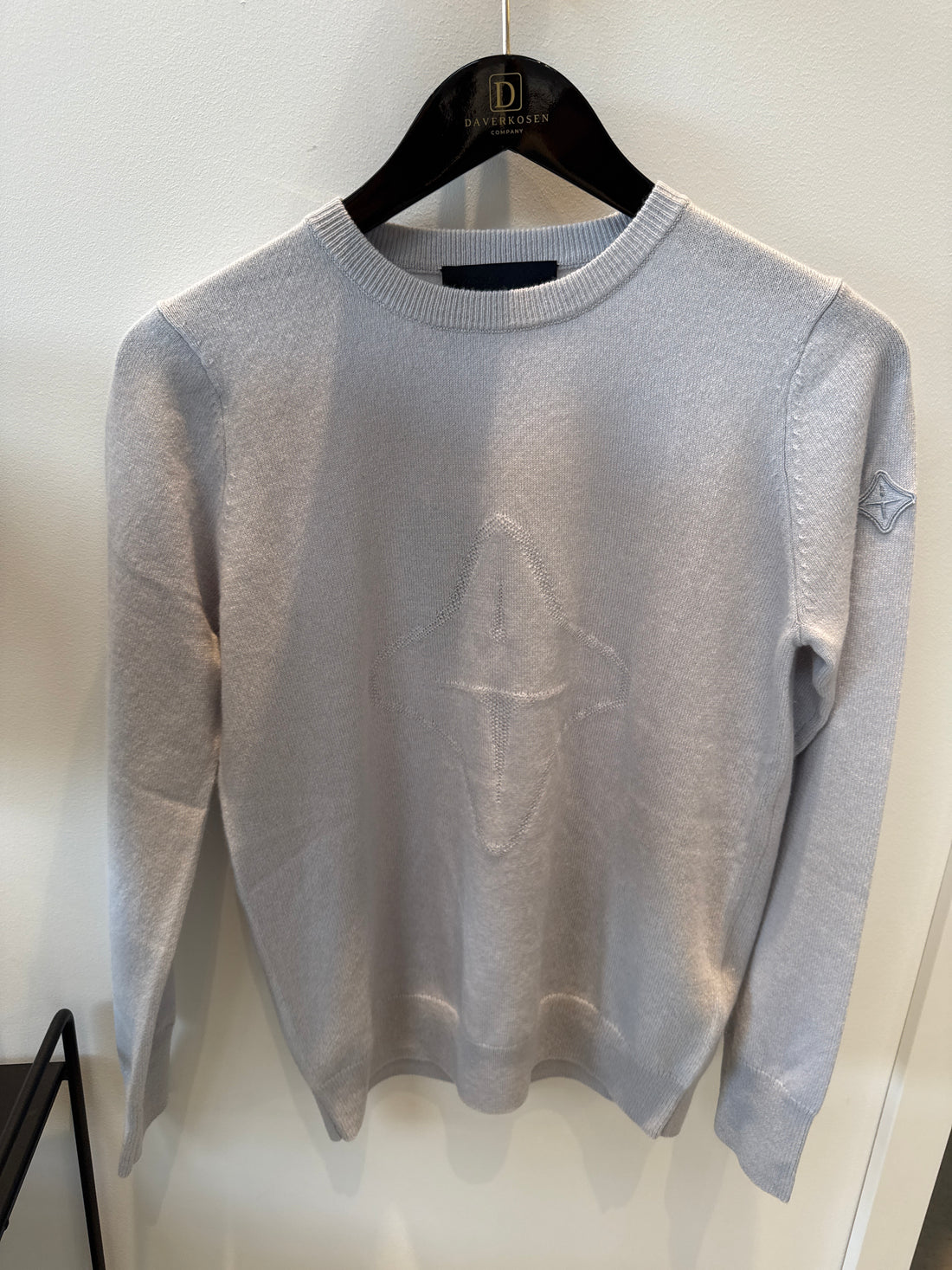 Trolle, Cashmere faded logo, Sweater- Light Grey