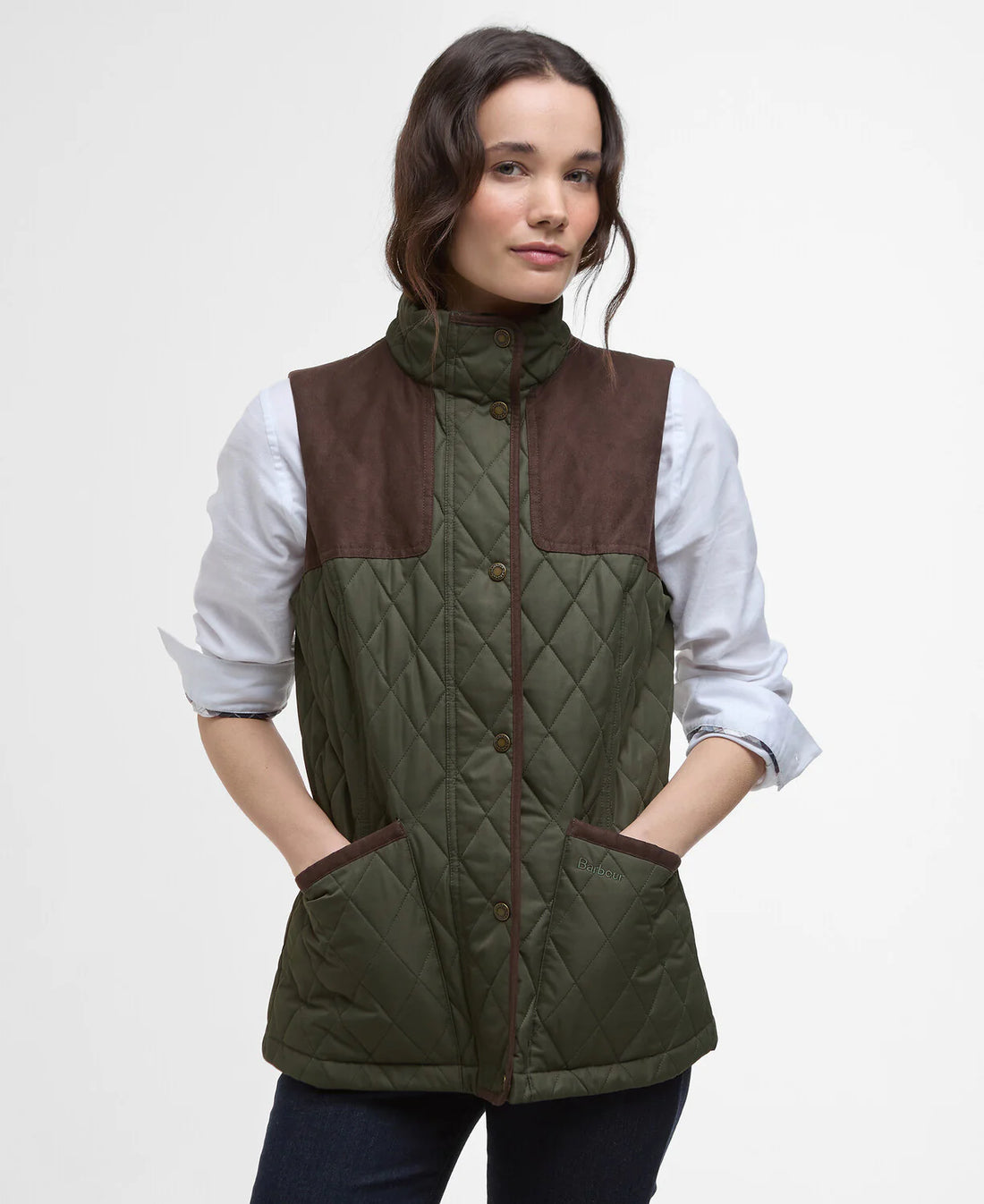 Barbour - Dame vest, Keeper Quilted Gilet- Olive