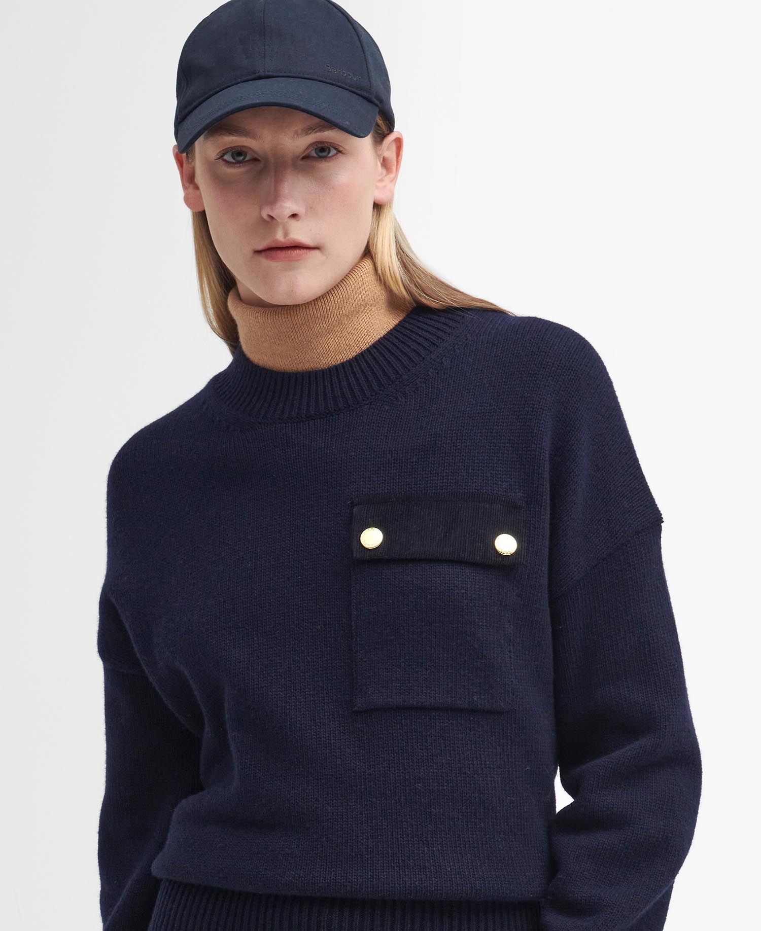 Barbour - Dame jumper, Reighton Knit - Navy