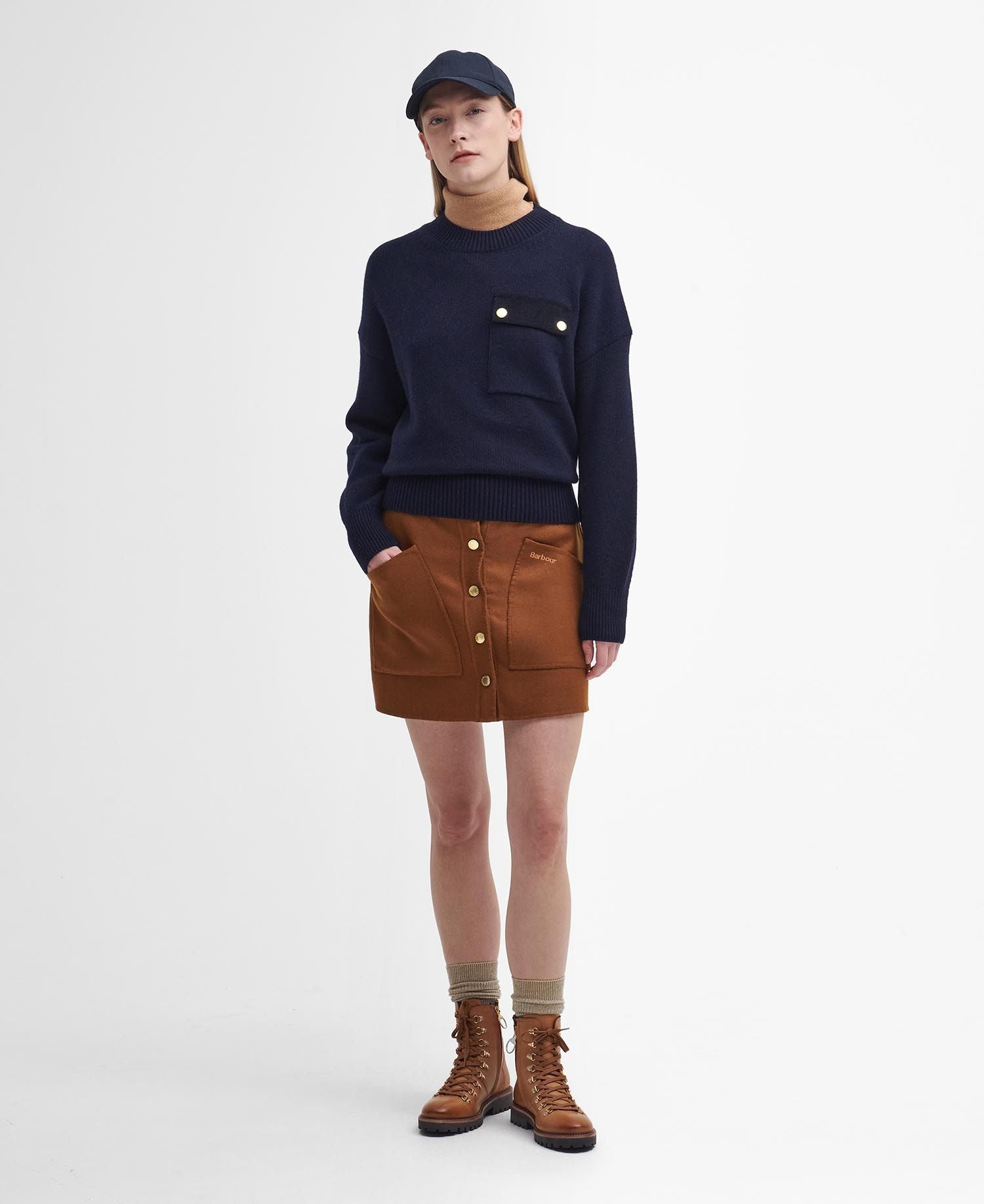 Barbour - Dame jumper, Reighton Knit - Navy