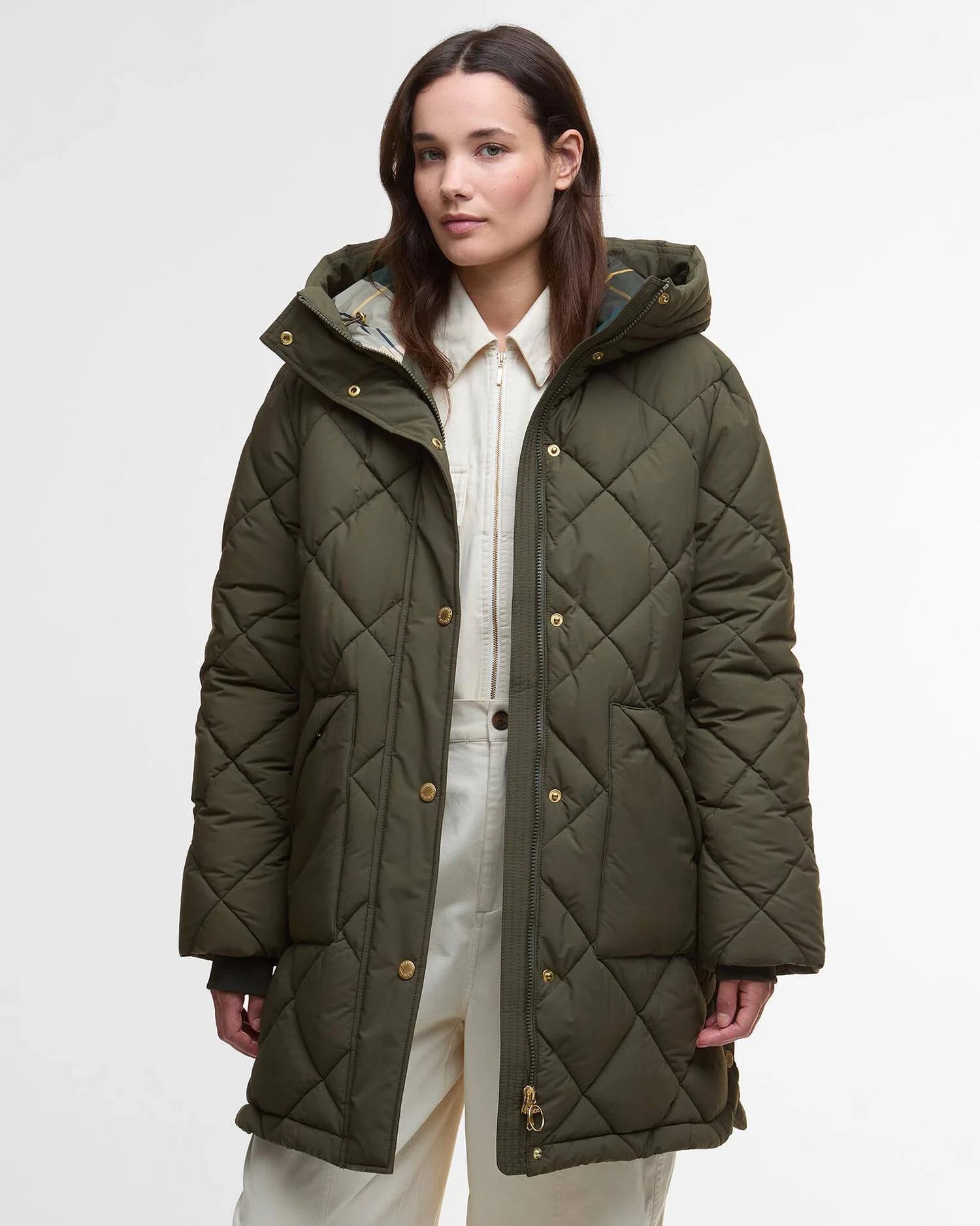 Barbour - Dame jakke, Kaliyn Puffer- Olive