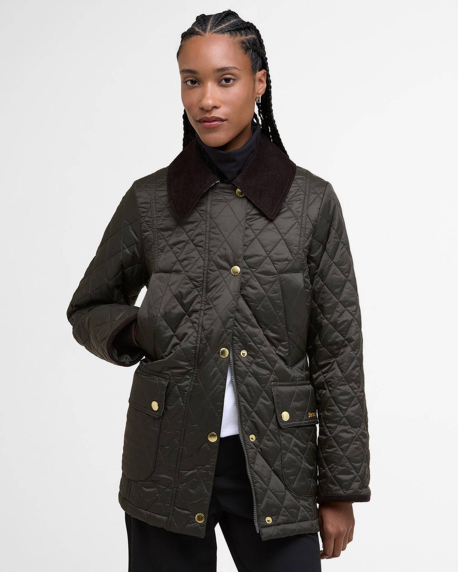 Barbour, Dame, Jakke, Beadnell Quilted- Olive