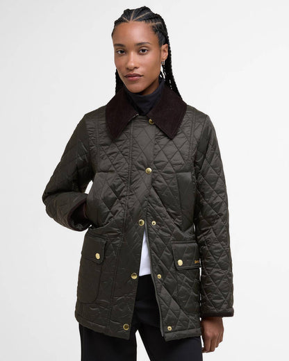 Barbour, Dame, Jakke, Beadnell Quilted- Olive