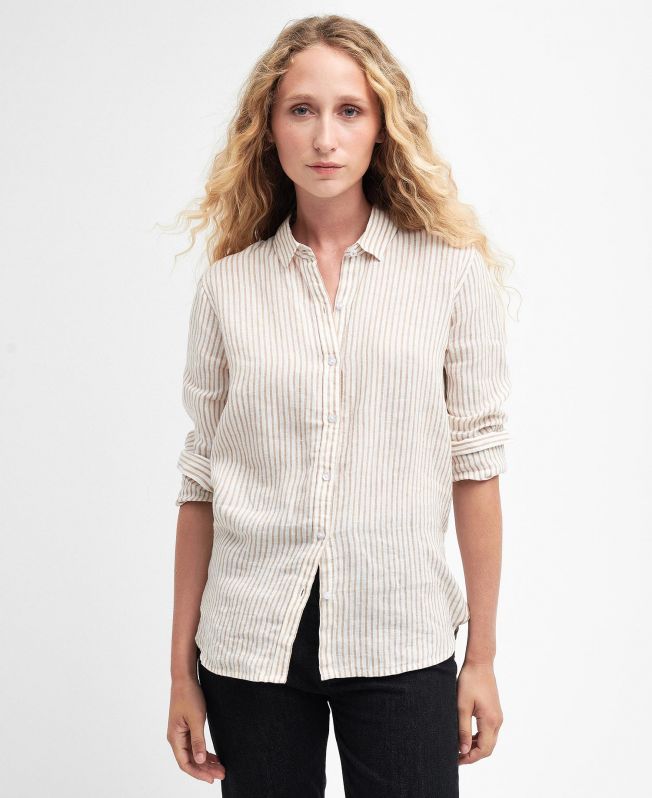 Barbour - Dame, Skjorte, Marine  - Tannin Stripe