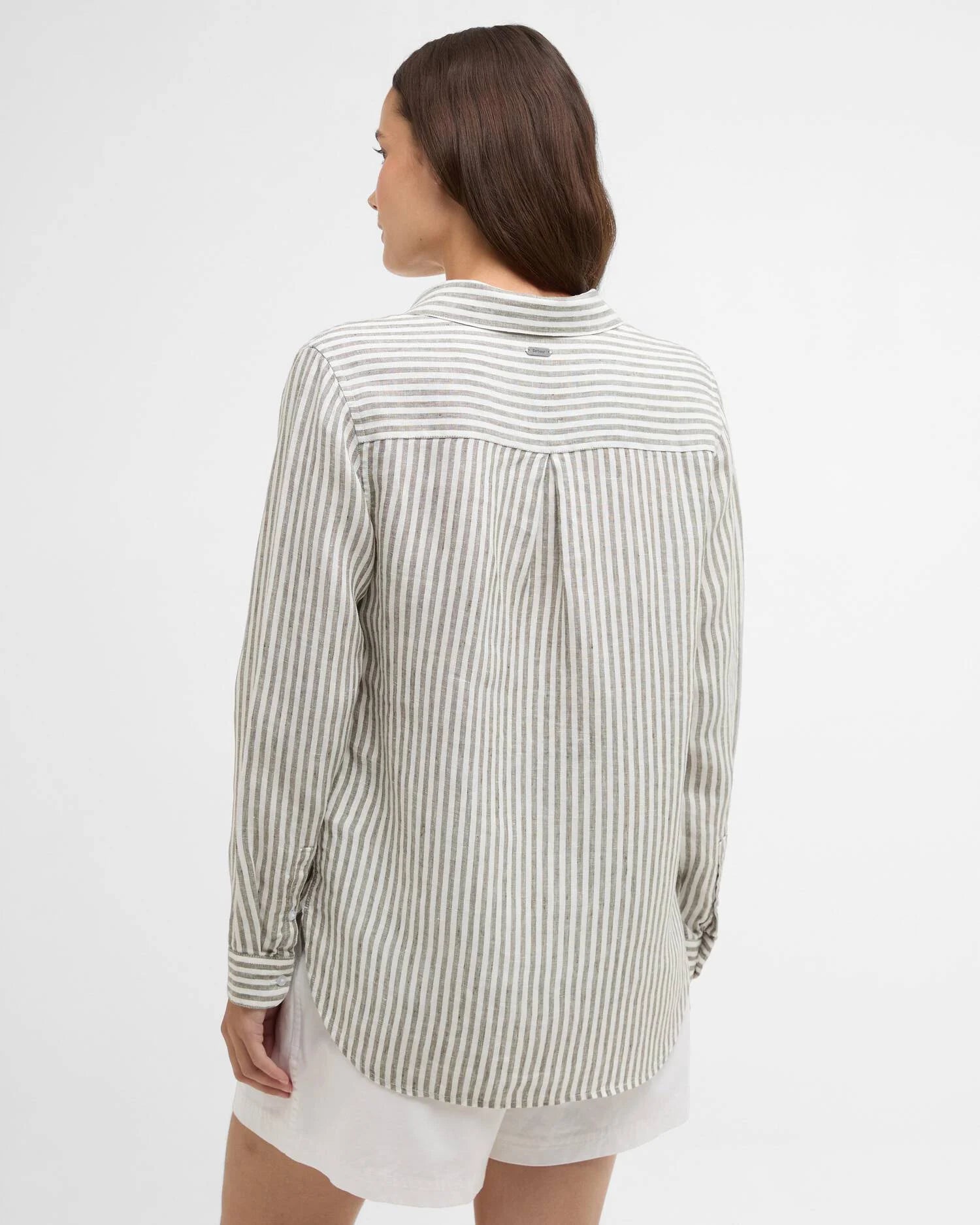 Barbour - Dame, Skjorte, Marine  - Dusky khaki stripe