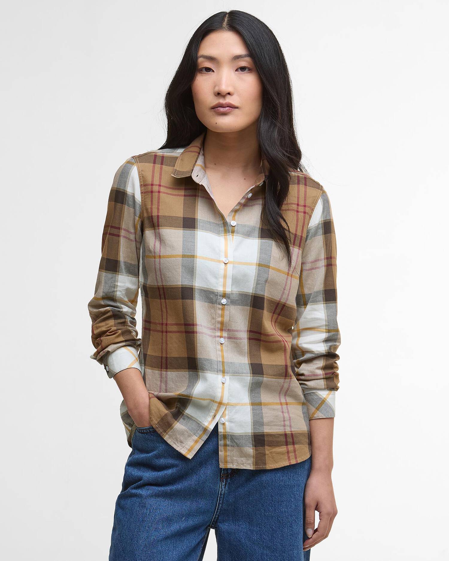 Barbour - Skjorte, Dame, Bredon check- Light Muted Tartan
