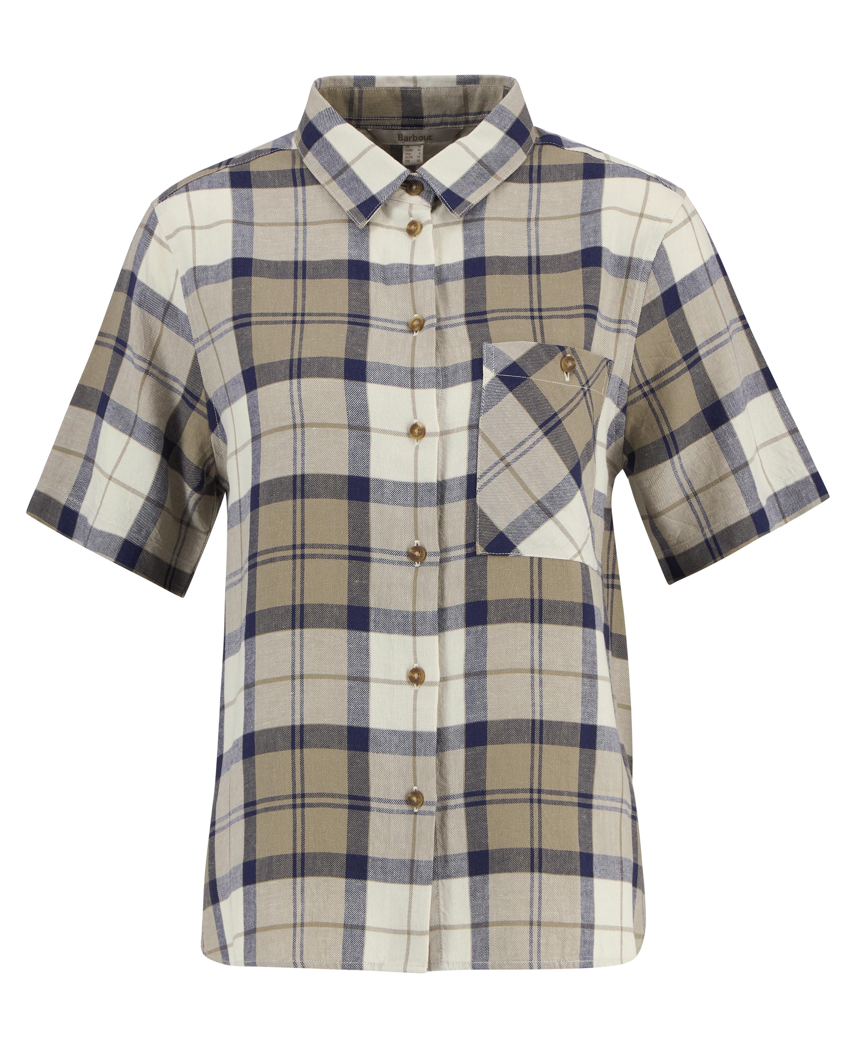Barbour, t Shirt, Fern- Dress Navy Tartan