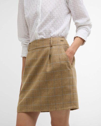 Barbour, Nederdel, Dame, Petunia- Soft blue tweed