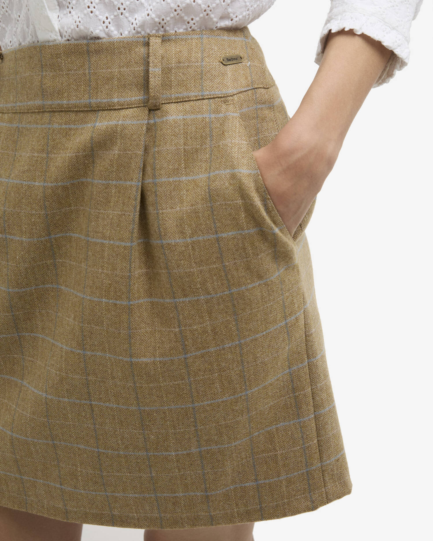 Barbour, Nederdel, Dame, Petunia- Soft blue tweed