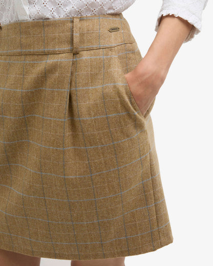 Barbour, Nederdel, Dame, Petunia- Soft blue tweed