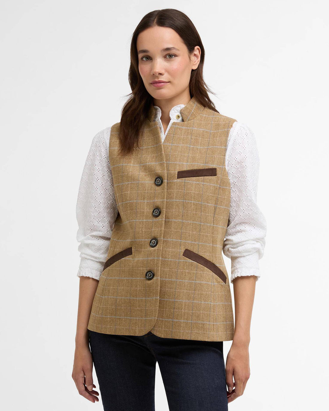 Barbour, Vest, Dame, Petunia- Blue Tweed