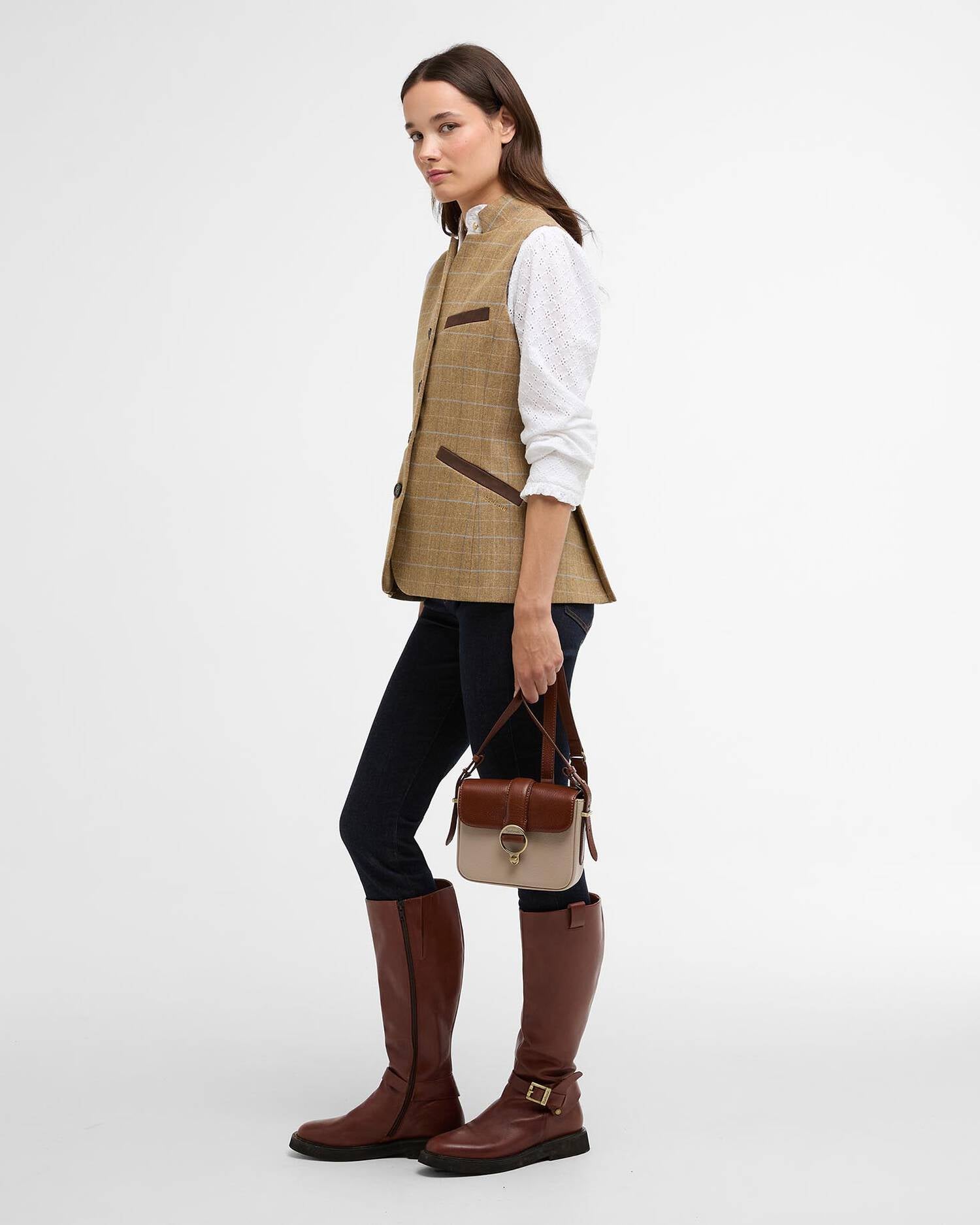 Barbour, Vest, Dame, Petunia- Blue Tweed