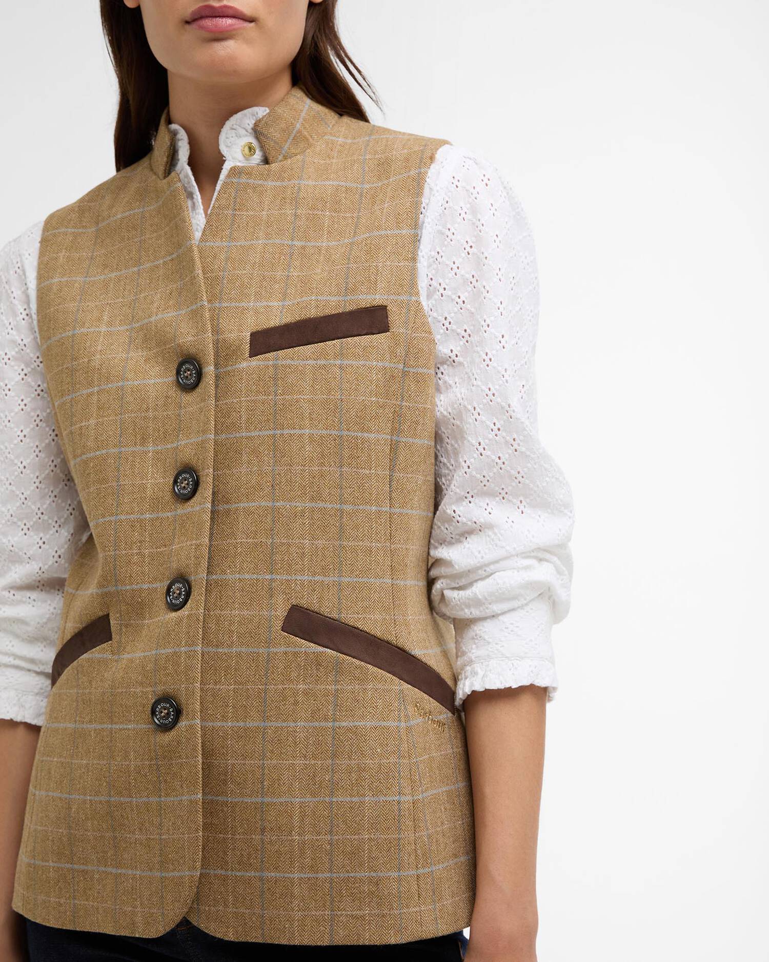 Barbour, Vest, Dame, Petunia- Blue Tweed