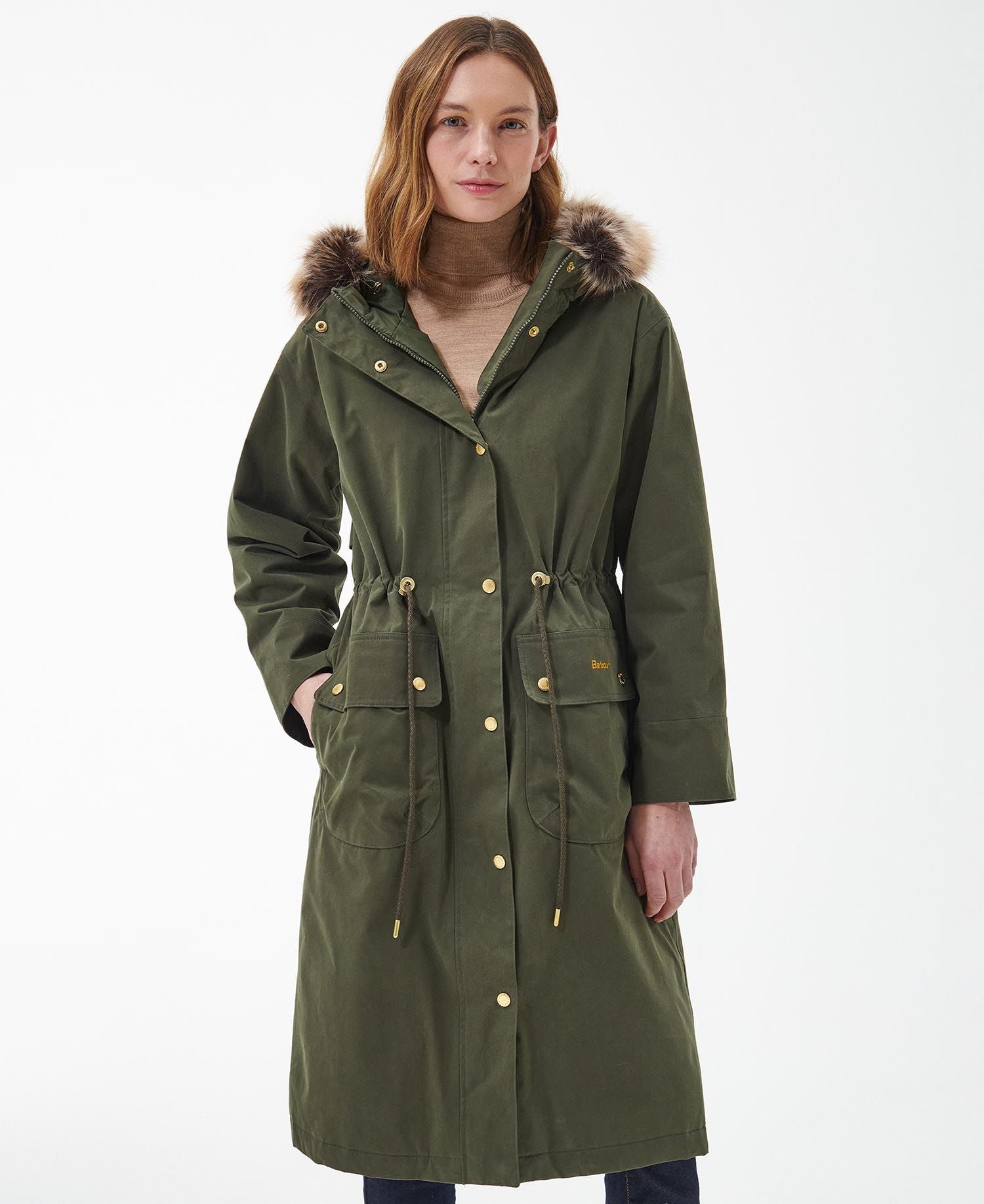 Barbour - Dame. jakke, Deer Jacket - Olive/Forest Mist