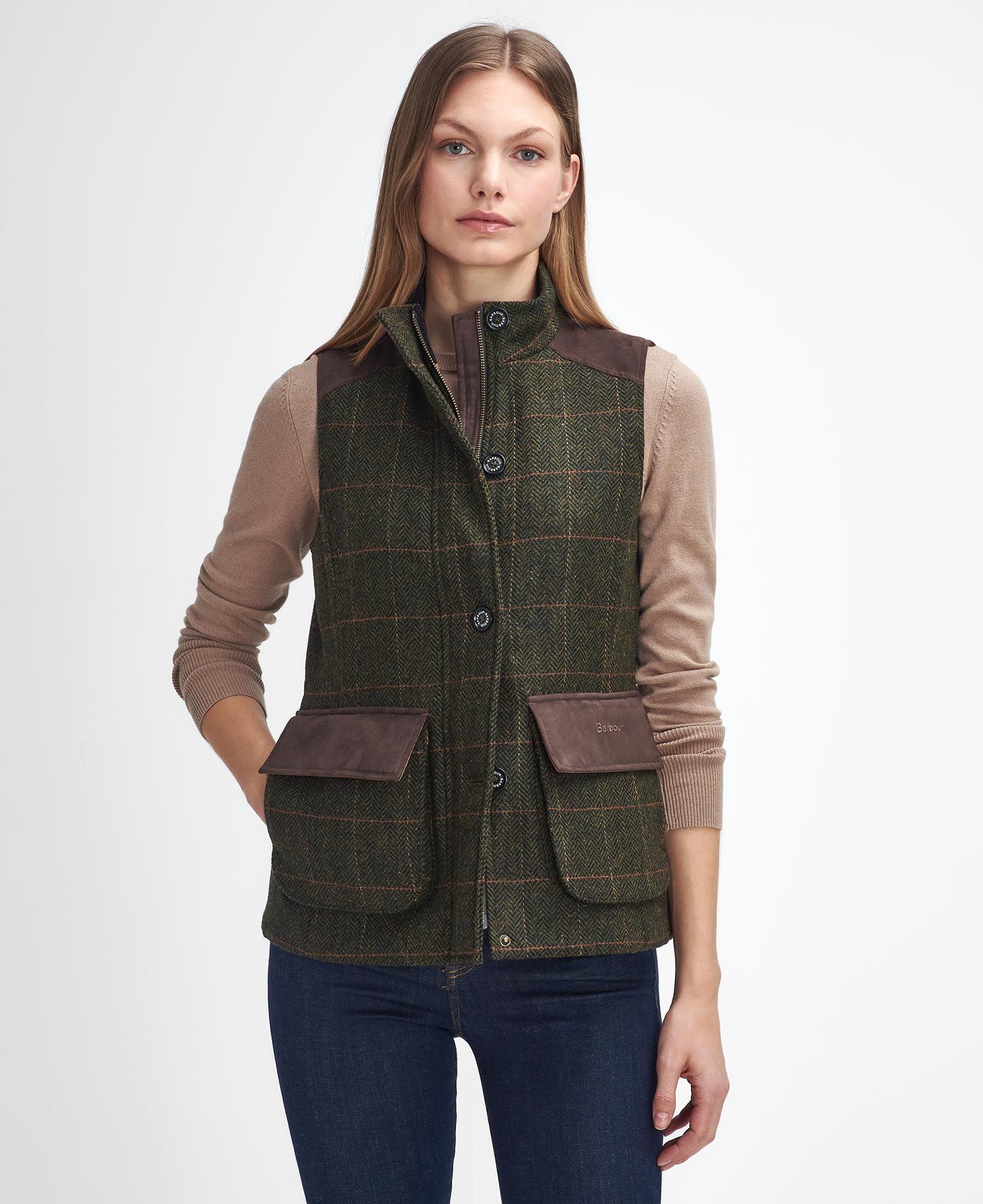 Barbour - Dame Tweed Vest, Glades Gilet - Spiced Pumpkin