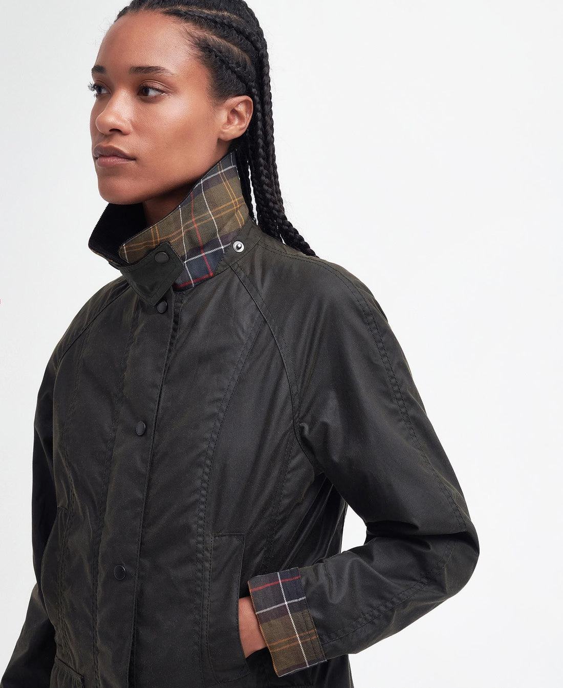 Barbour - Dame voks jakke, Classic, Beadnell, Oliven